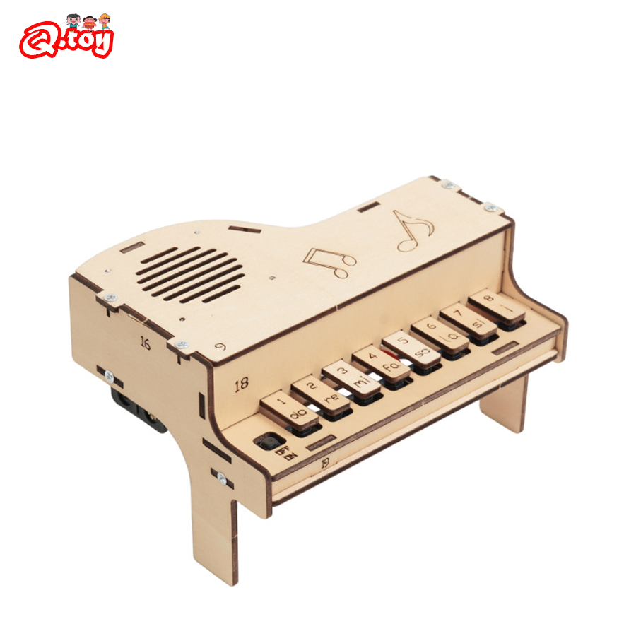 Diy Electronics Parts - DIY 木製電子ピアノモデルティーンエイジャー科学おもちゃ組み立てパノトロン実験材料キット子供のための教育