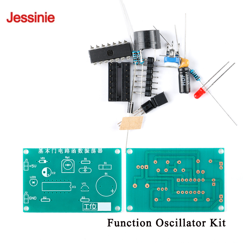 Diy Electronics Basics - 5 個/1 個ベーシックゲートロジック機能オシレーター DIY トレーニングキット電子はんだ付けアセンブリ