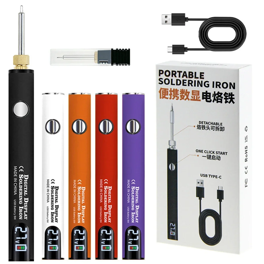 Flux Pen Electronics - 510 スマートはんだごてキット 電圧調整可能 USB 電源 電子愛好家や