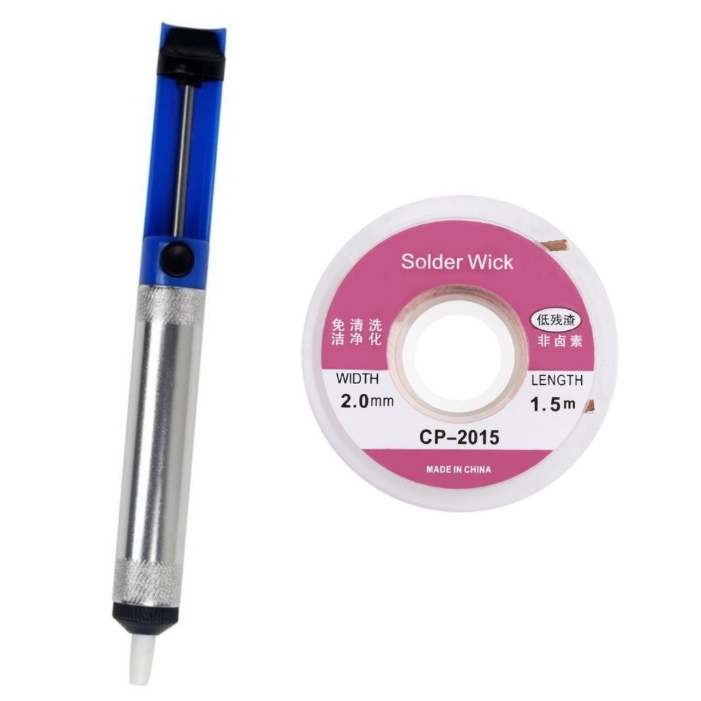 Desoldering Pump Solder - アルミはんだ除去ポンプ真空錫除去ペンはんだ除去メッシュ編組テープ銅溶接はんだ除去剤フラックスBGA修復ツール