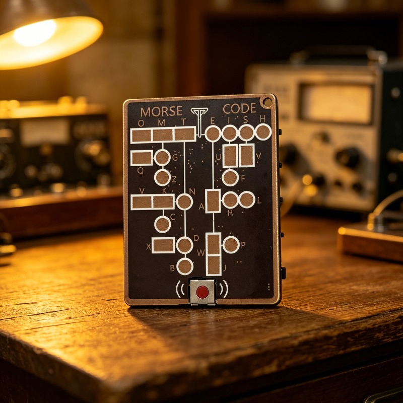 Diy Electronics Projects For Adults - モールス信号トレーナーカード プロ LED エディション、PCB 電子学習ツール、大人向けポータブル電信練習キット、ハムラジオ