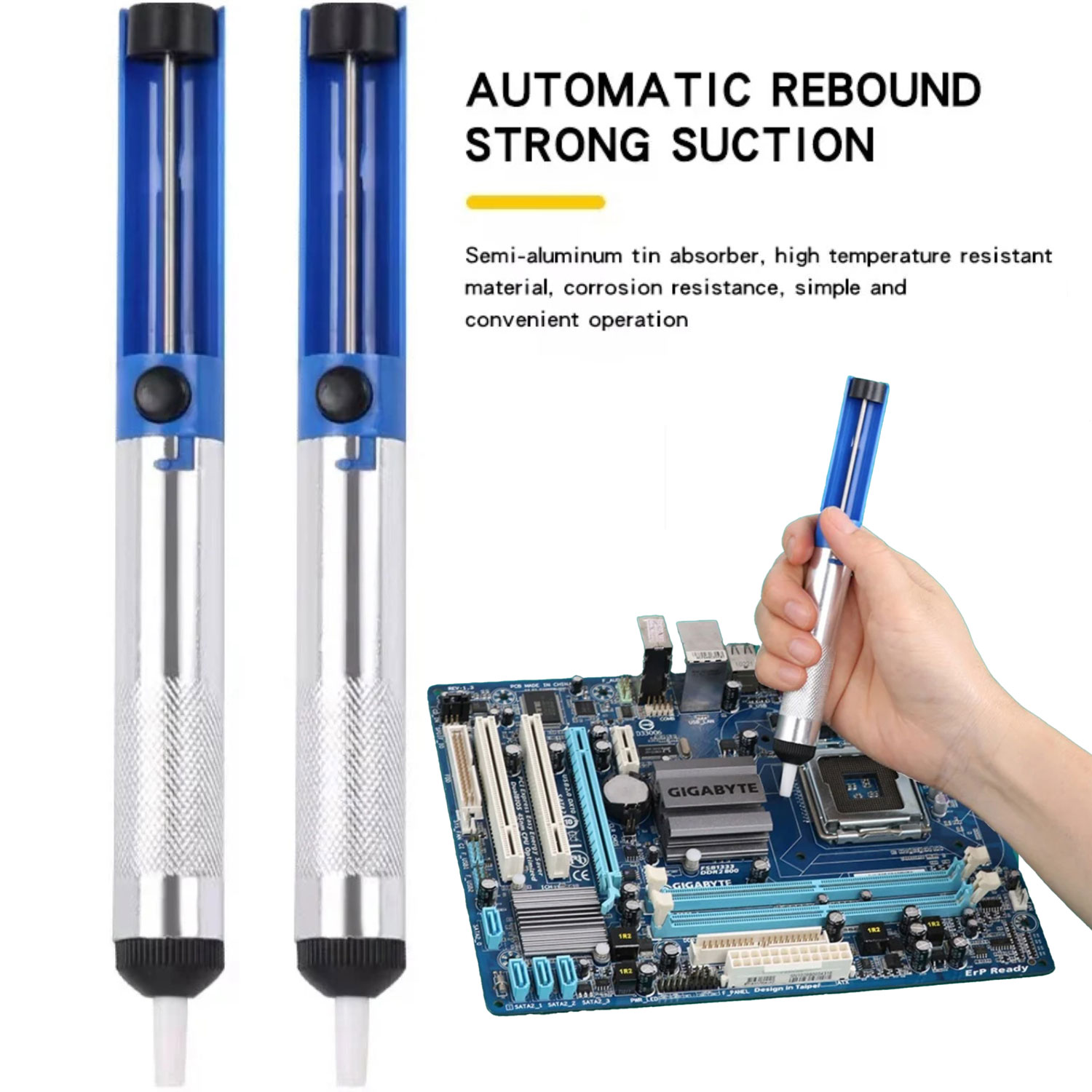 Desoldering Pump Solder - アルミ製金属はんだ吸い取りポンプ、はんだ吸い取りガン、はんだ吸い取りペン、真空はんだ吸い取りポンプツール