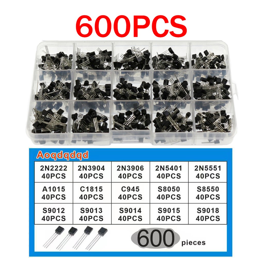Mosfet Transistor Set - 600個入りトランジスタキット A1015 C1815 C945 S8050 S8850
