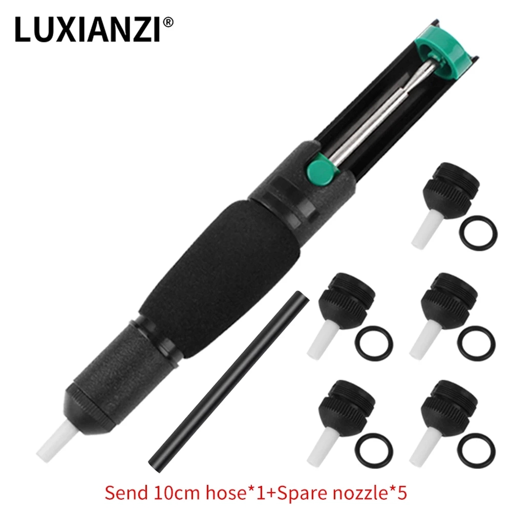 Desoldering Pump Solder - Luxianzi-ダブルリングはんだ除去ポンプ,強力なプラスチックはんだ吸引,吸盤,はんだ除去ガン