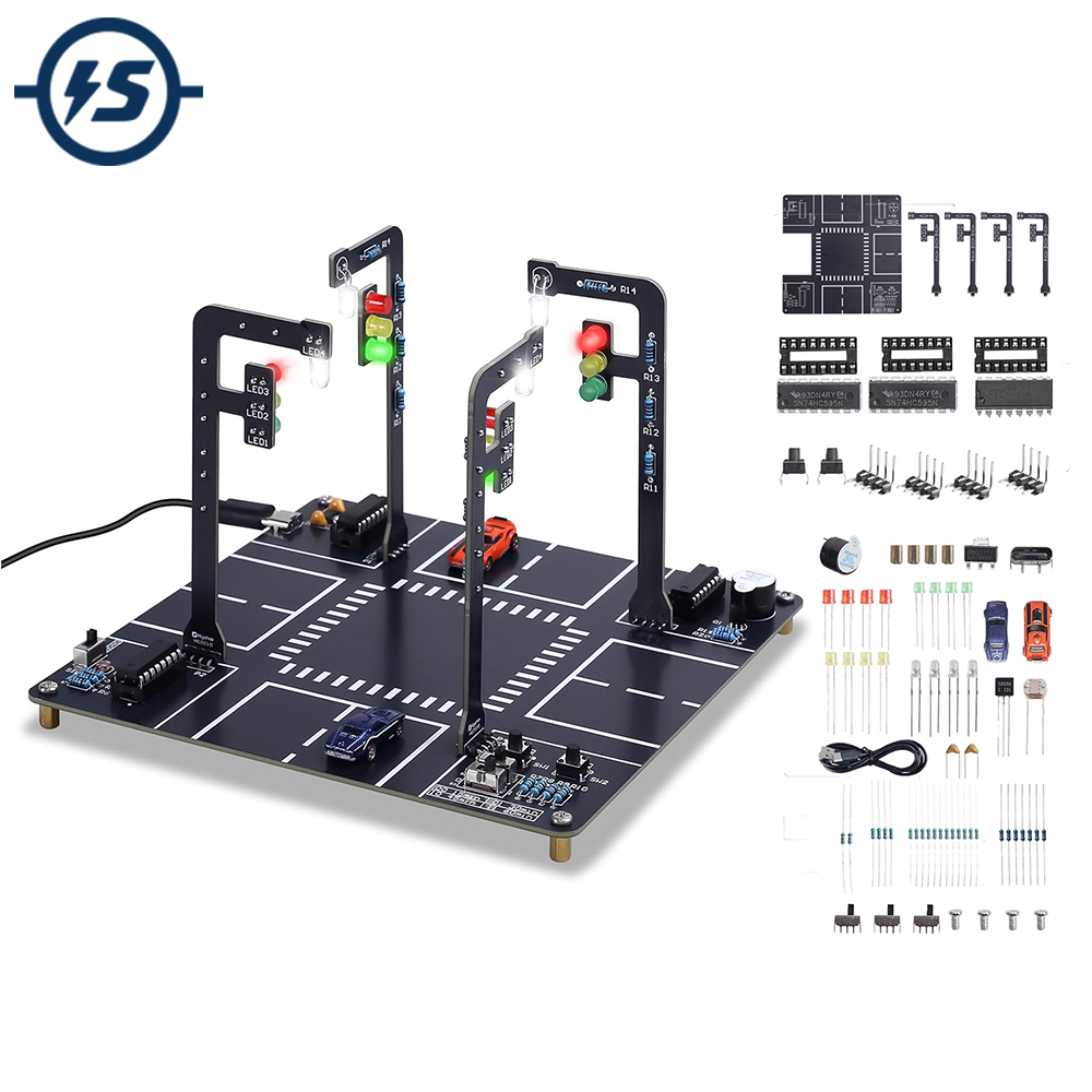 Diy Electronics Projects For Adults - サウンドと点滅ライト付き信号機シミュレーターキット、DIYはんだ付け練習キット、ティーンと大人のためのSTEM電子工作プロジェクト