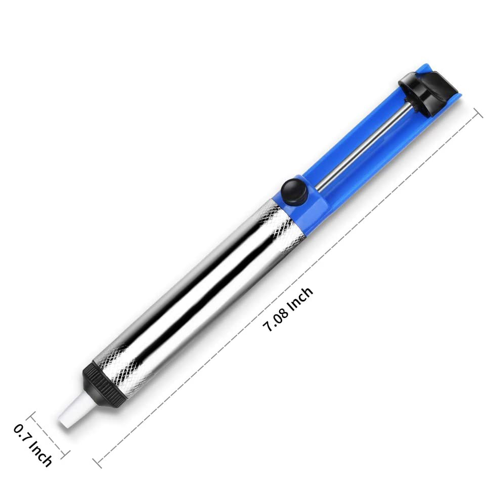 Desoldering Pump Solder - アルミニウム合金製はんだ吸い取りポンプ、片手で使用できる強力な吸引力を持つはんだ吸い取り器、PCB回路基板修理ツール用