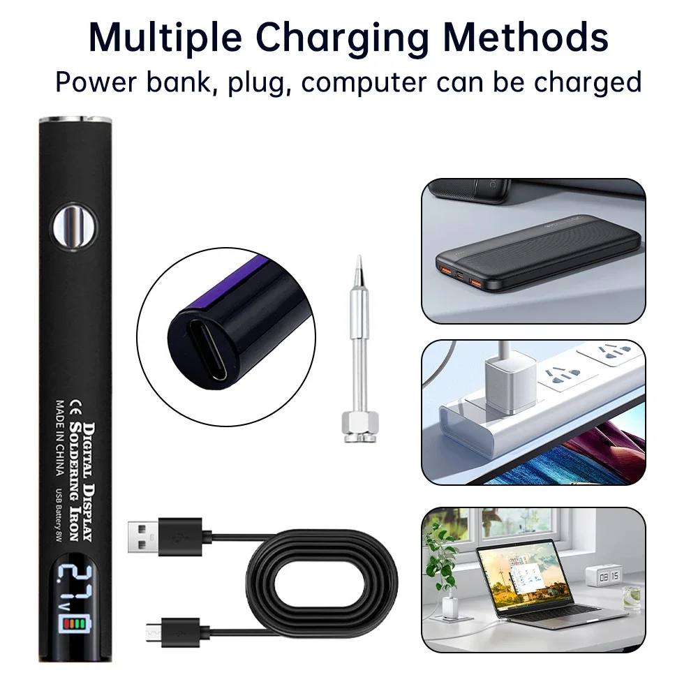 510 スマートはんだごてキット 電圧調整可能 USB 電源 - Flux Pen Electronics のレビューと価格