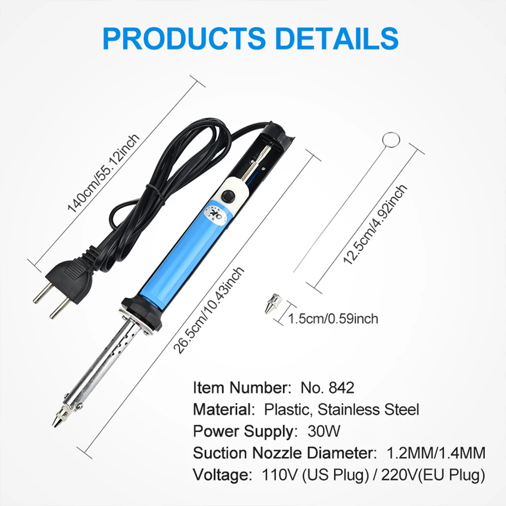 2in1電動はんだ吸取器ペン型はんだごてAC 110V/22 - Desoldering Pump Solder のレビューと価格