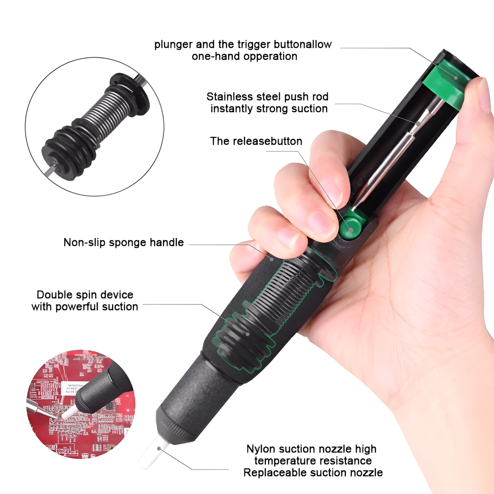 はんだ除去用金属ポンプ,ブリキ銃,はんだ吸引,真空ペンの除去 - Desoldering Pump Solder のレビューと価格