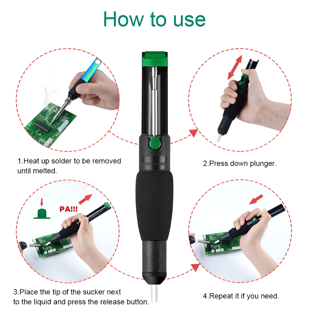 はんだ除去用金属ポンプ,ブリキ銃,はんだ吸引,真空ペンの除去 - Desoldering Pump Solder のレビューと価格