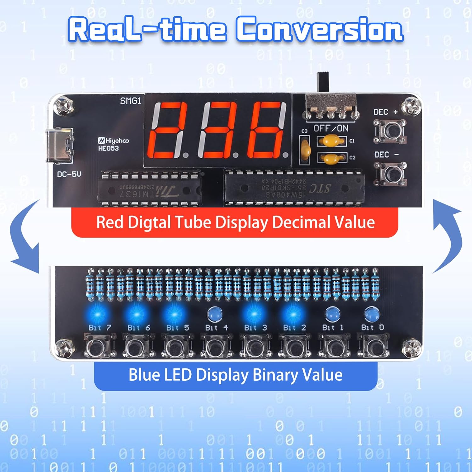 DIY 電子キット 2進数から10進数への変換 はんだ付け練 - Diy Electronics Projects For Adults のレビューと価格