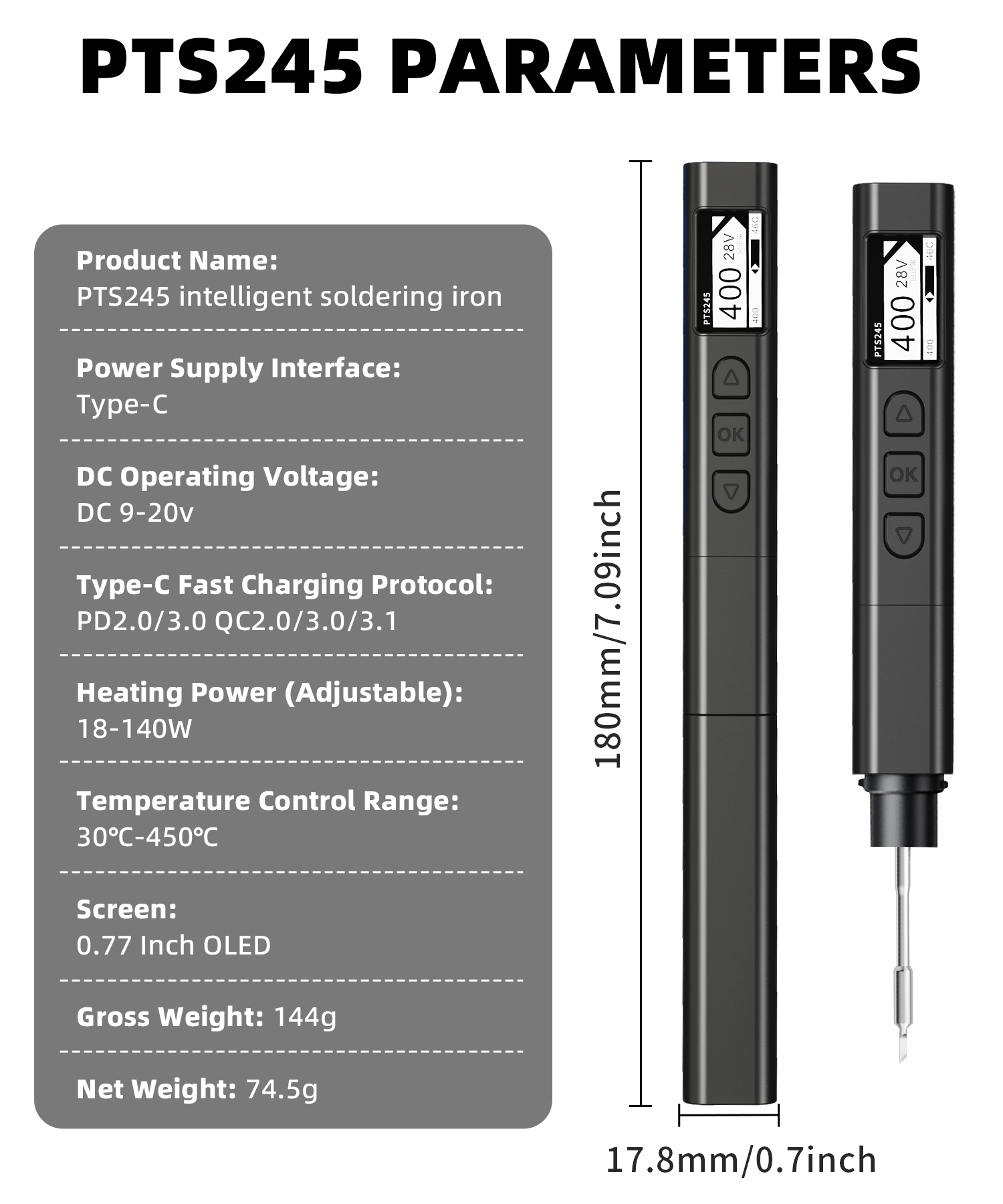 FEITA PTS245 電子工作用はんだごてキット Typ - Flux Pen Electronics のレビューと価格
