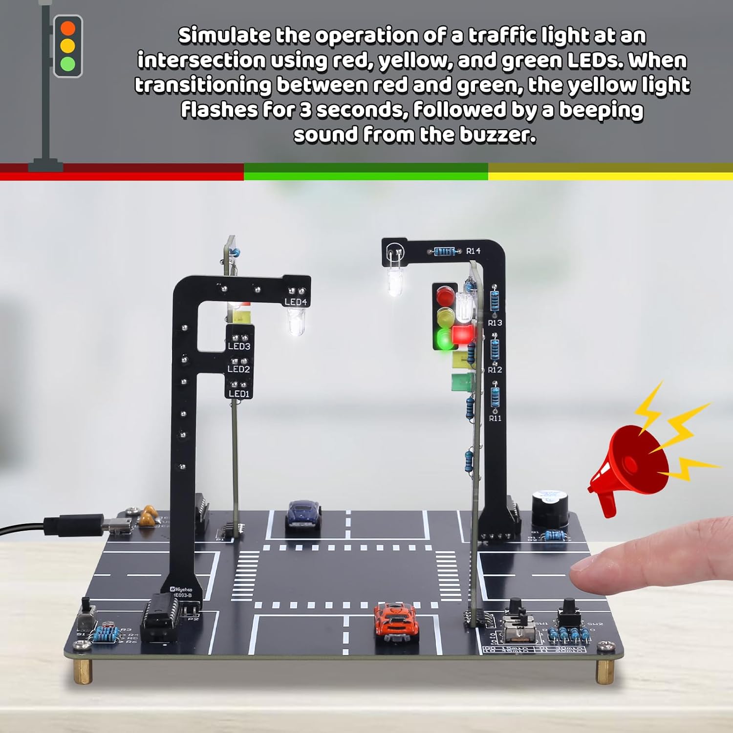 LED交通信号シミュレーターはんだ付けキット、サウンド付きS - Diy Electronics Projects For Adults のレビューと価格