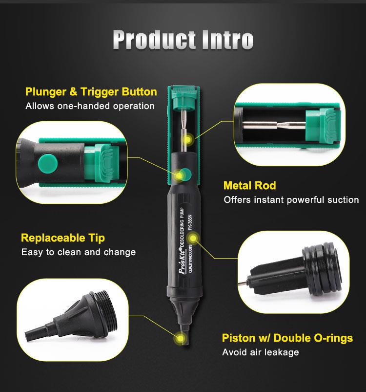 Pro'sKit 100% オリジナル 8PK-366N-G - Desoldering Pump Solder のレビューと価格