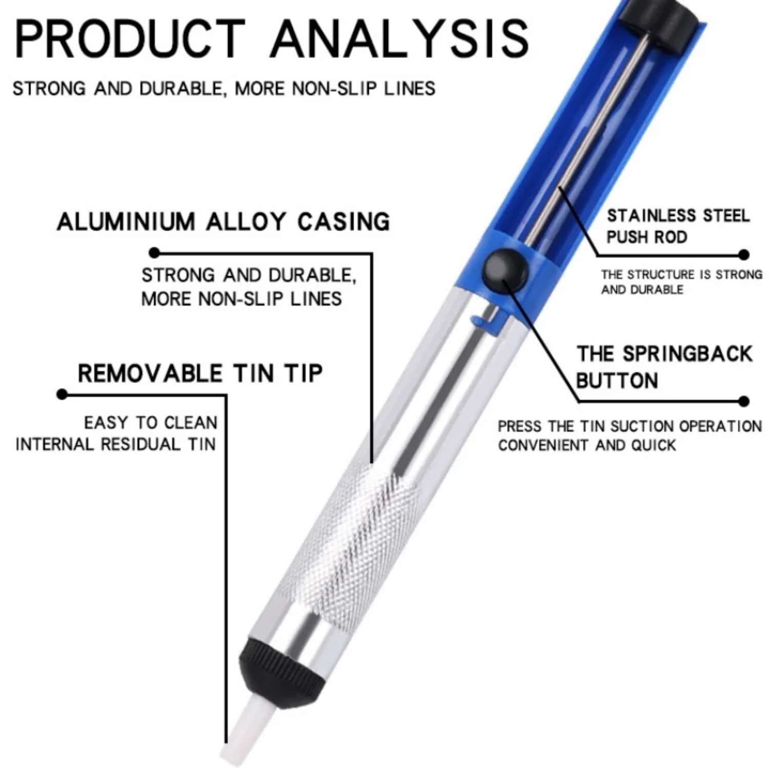 アルミ製金属はんだ吸い取りポンプ、はんだ吸い取りガン、はんだ - Desoldering Pump Solder のレビューと価格