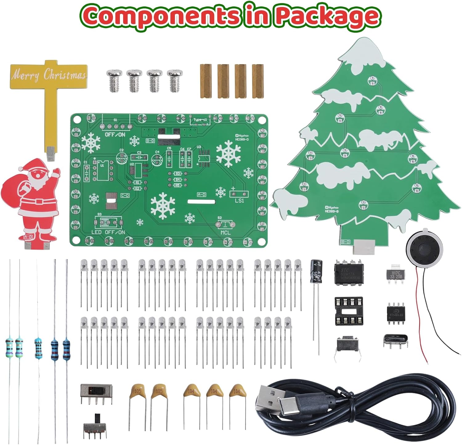 ミュージカルクリスマスツリーはんだ付けキット 楽しいDIY電 - Diy Electronics Projects For Adults のレビューと価格