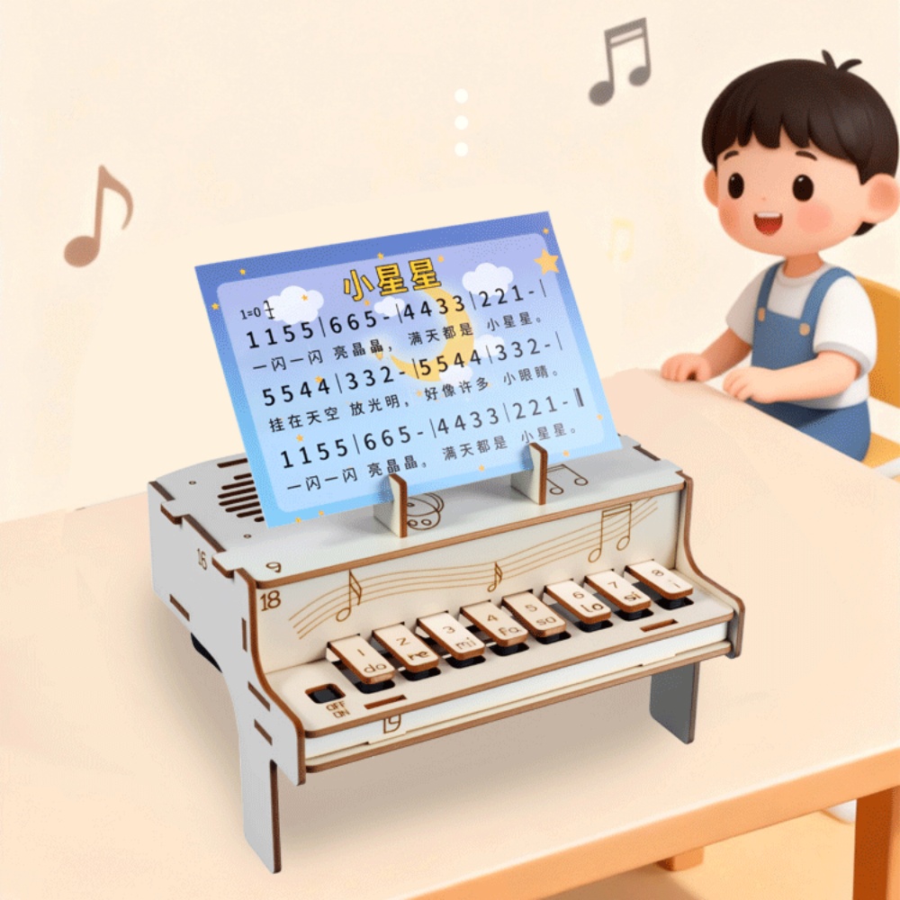 DIY 木製電子ピアノモデル STEM 組み立てキット物理学 - Diy Electronics Parts のレビューと価格