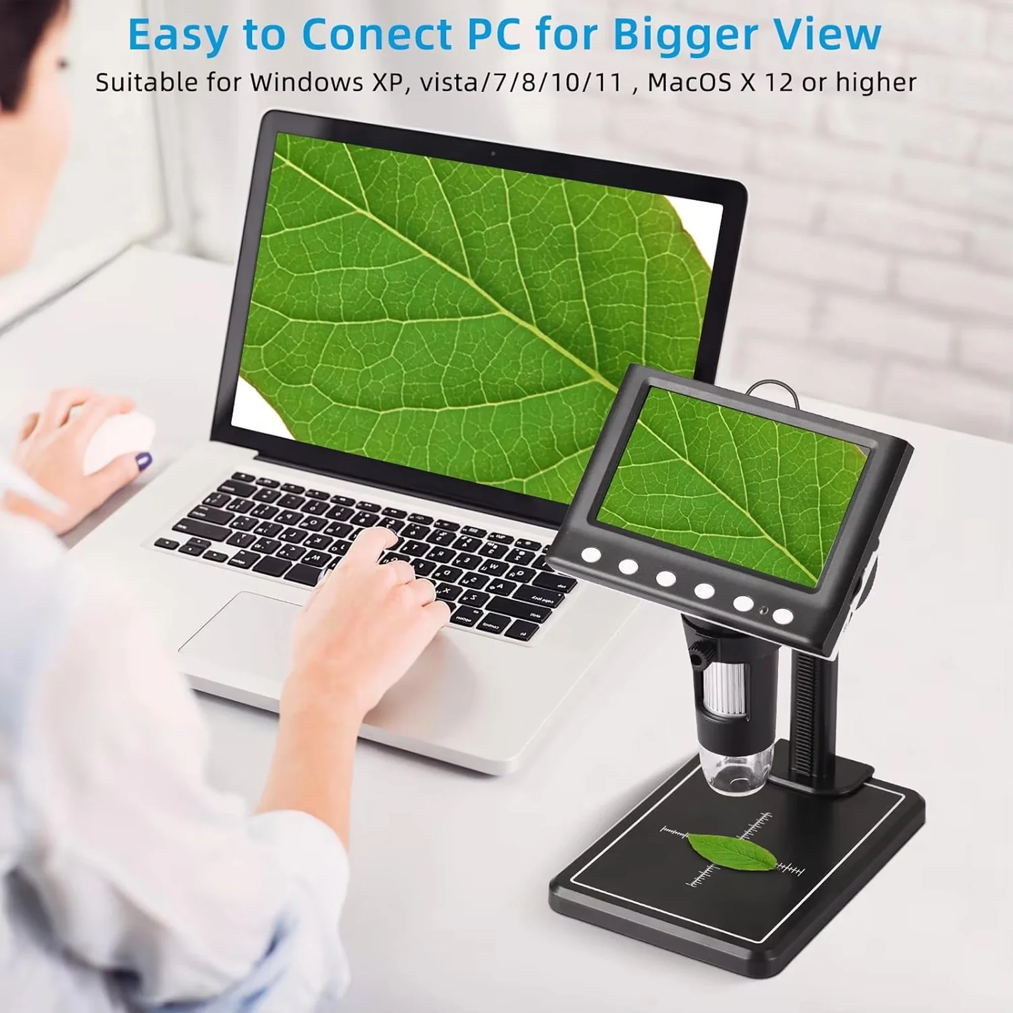 検査用顕微鏡 1000倍拡大 8 LED照明付き 32GBメ - Diy Microscope For Electronics Repair のレビューと価格