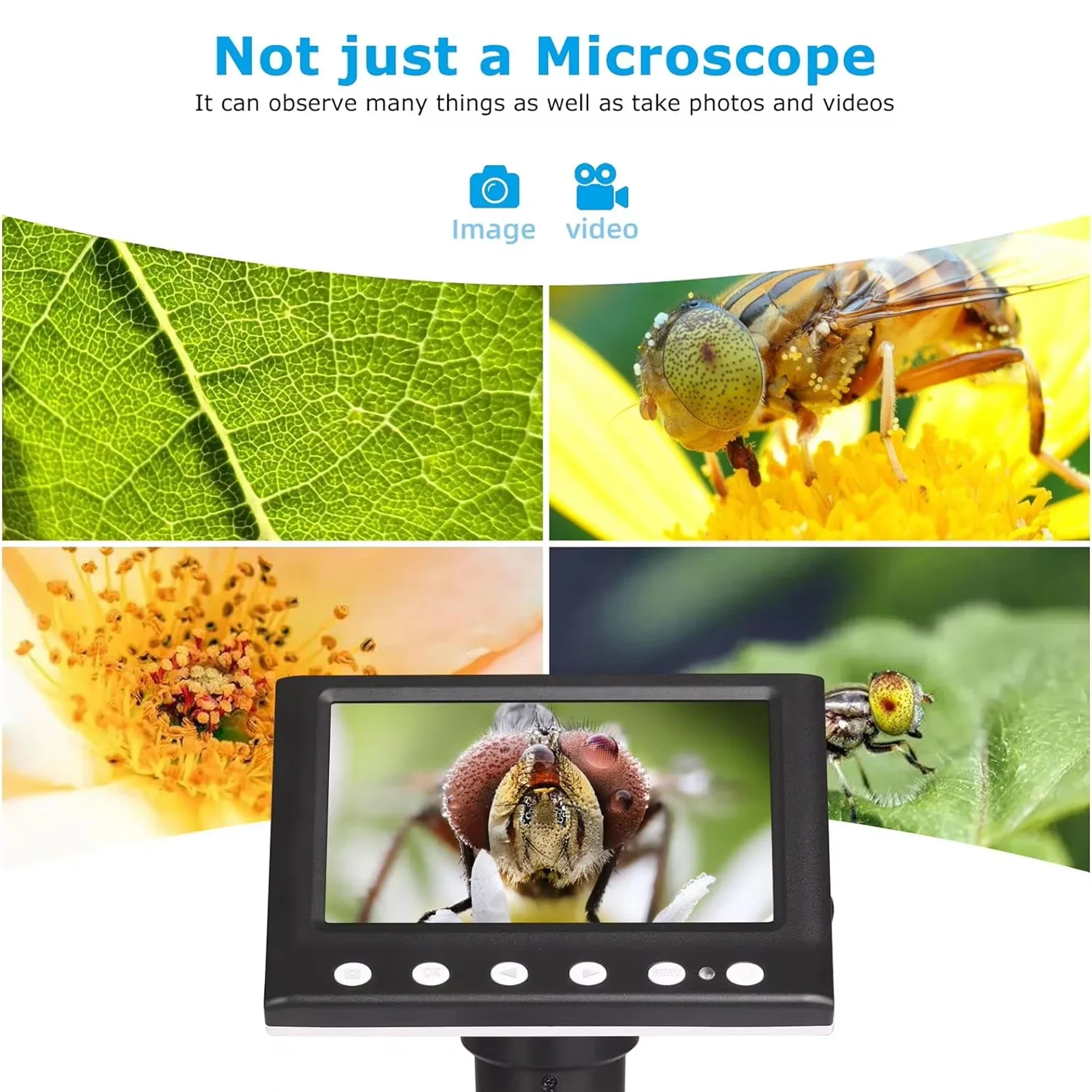 検査用顕微鏡 1000倍拡大 8 LED照明付き 32GBメ - Diy Microscope For Electronics Repair のレビューと価格
