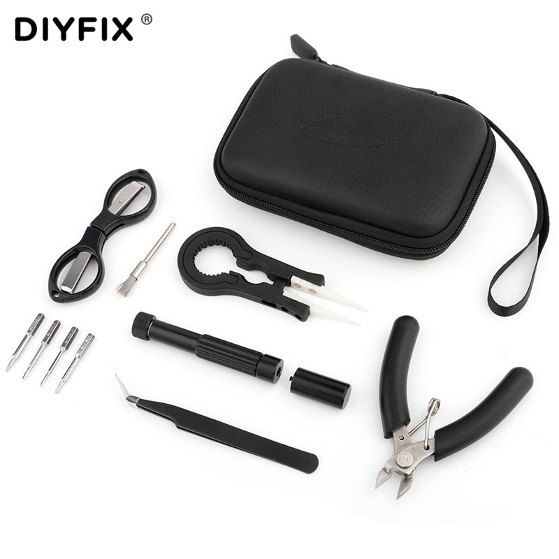 ミニ蒸気を吸うdiyツールセットバッグセラミックピンセットプ - Diy Vape Electronics のレビューと価格