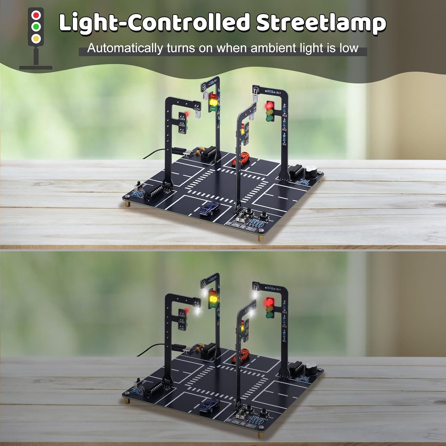 サウンドと点滅ライト付き信号機シミュレーターキット、DIYは - Diy Electronics Projects For Adults のレビューと価格