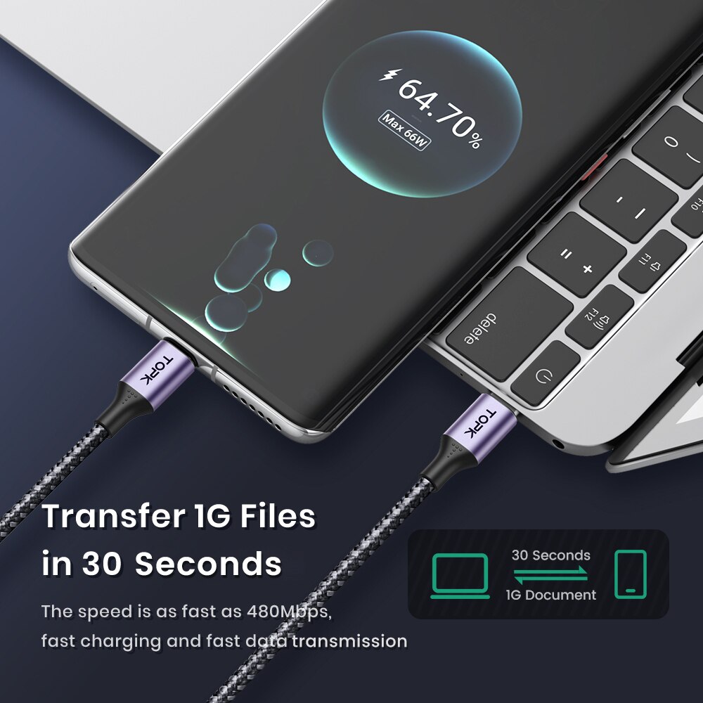 Topk-Samsung,Xiaomi,60W用のUSBタイ - Diy Electronics Wire のレビューと価格