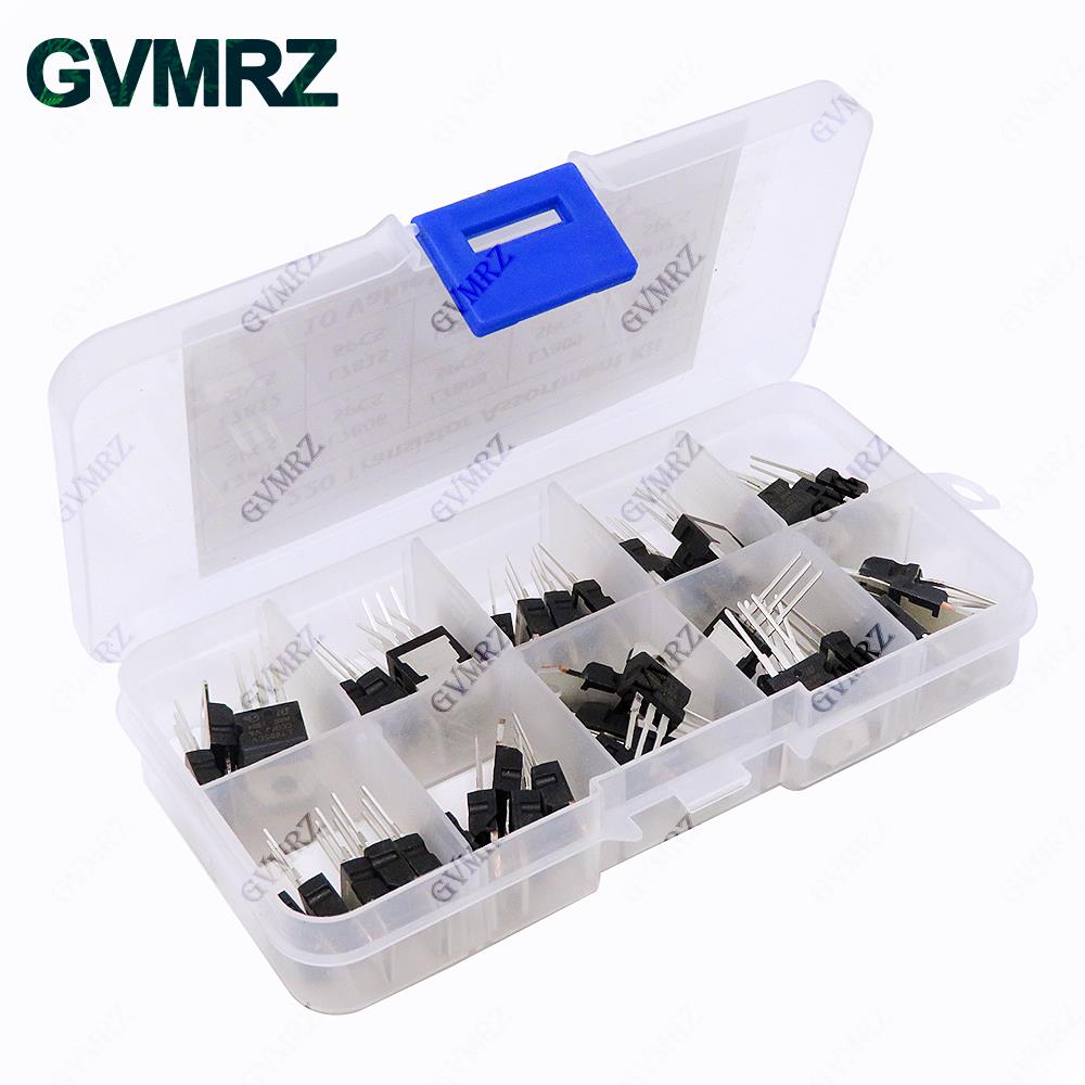50個 10種類 TO-220 トランジスタ詰め合わせキット - Mosfet Transistor Set のレビューと価格